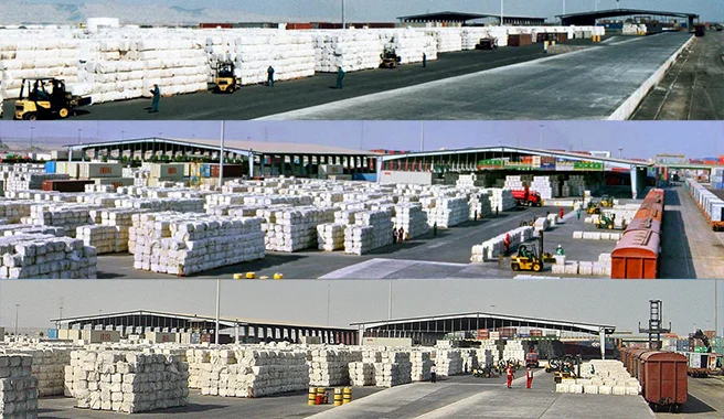 بنیان‌گذاری مسیر حمل ترانزیت پنبه از کشورهای مشترک المنافع از طریق بندر عباس (1371).